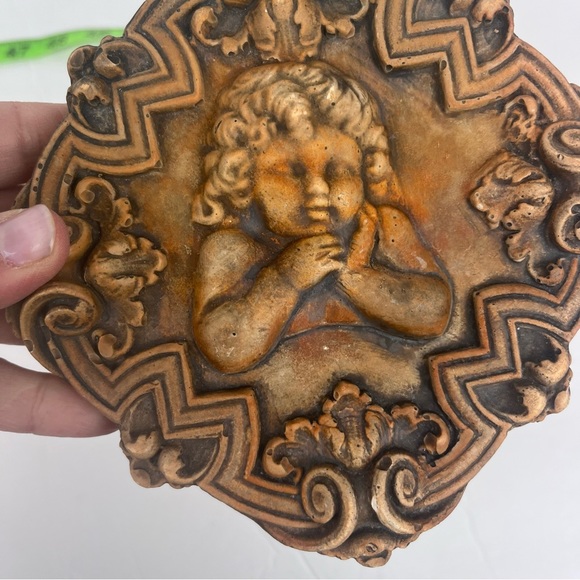 Gorgeous ornate handmade cast tile piece from Airstone-3-D girl - Picture 10 of 13